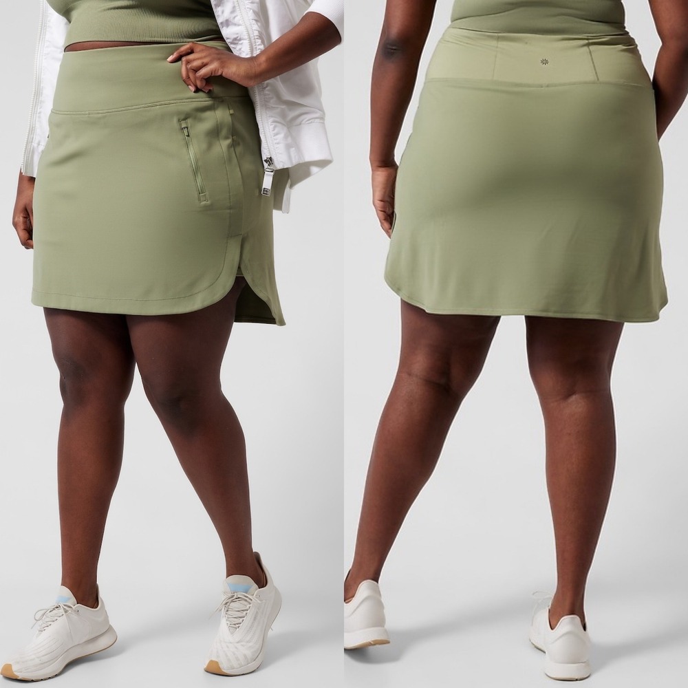 Athleta Fairway High Rise Golf‎ Skort Green Size 3X Athletic Skirt Eucalyptus